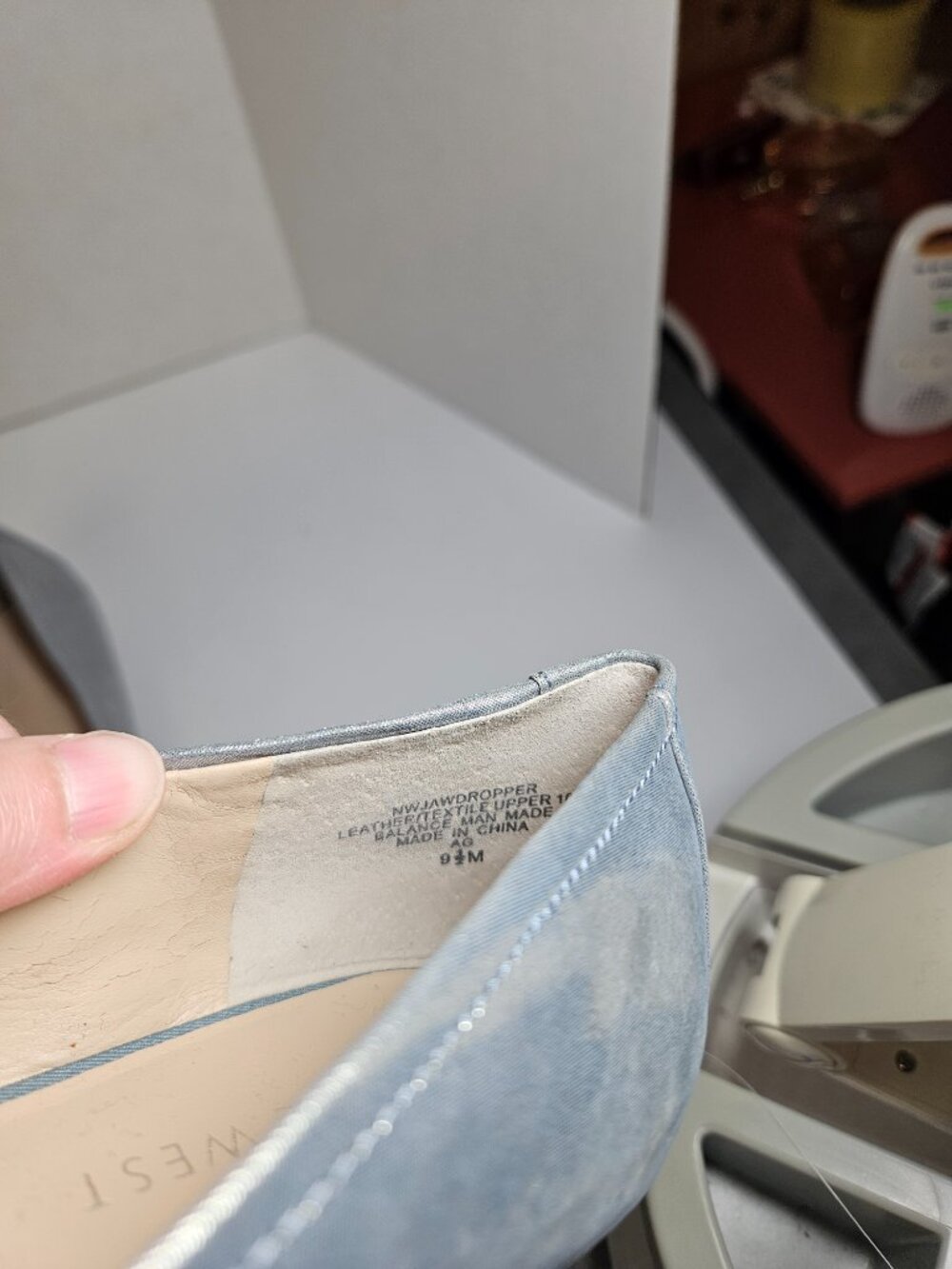Nine West Blue Shimmer Flats size 9.5 - Picture 9 of 12